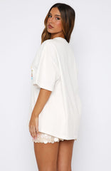 Hawaii Holiday Oversized Tee White
