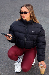 Summit Zip Through Puffer Black